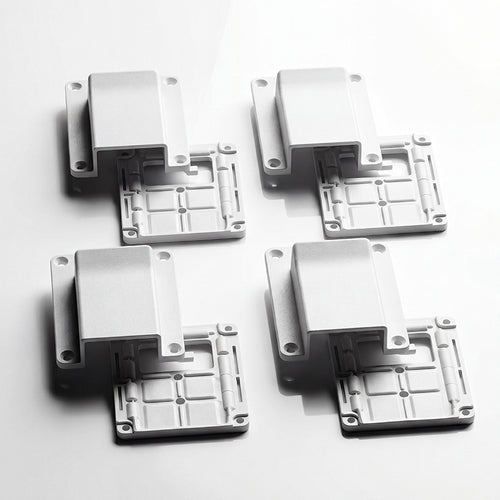 White nylon Anderson plug cover and base shown together