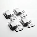 Four white nylon 50A Anderson plug mount covers and bases