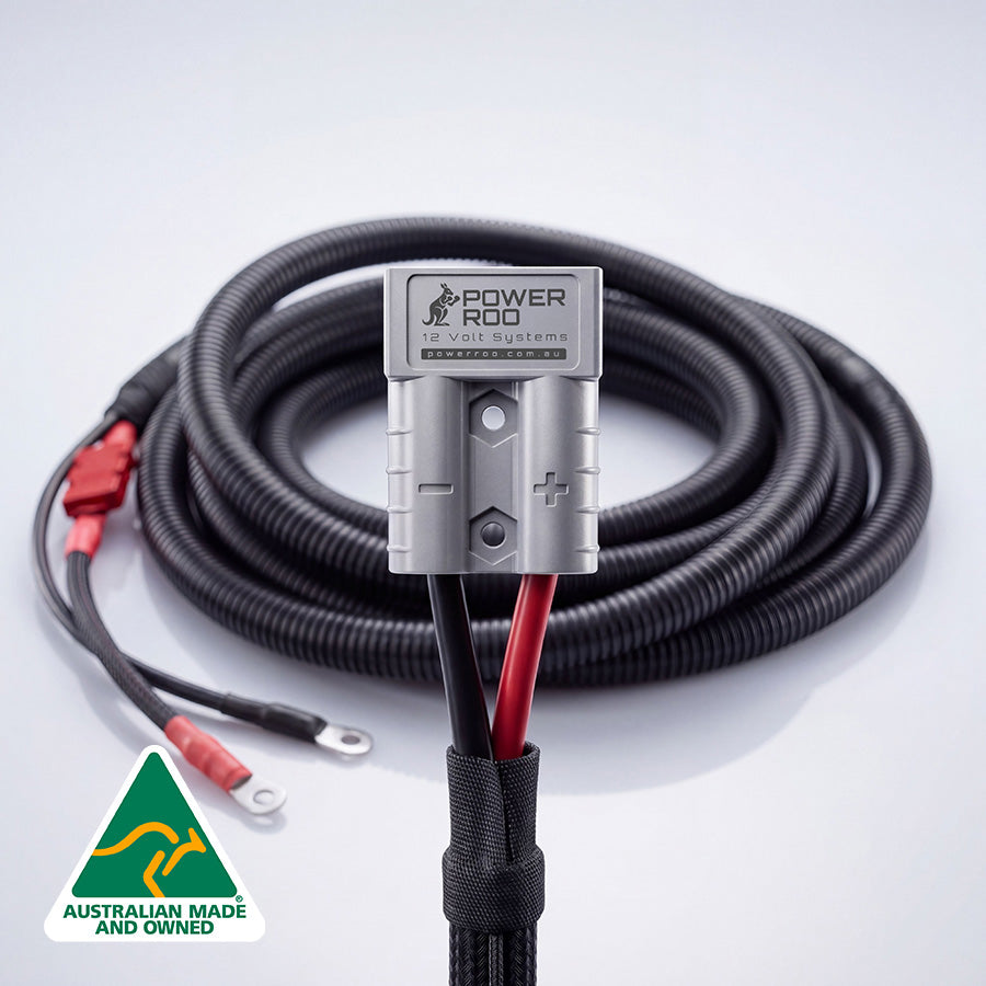 PowerRoo 50A 7m 6B&S 12V vehicle wiring kit with Anderson plug
