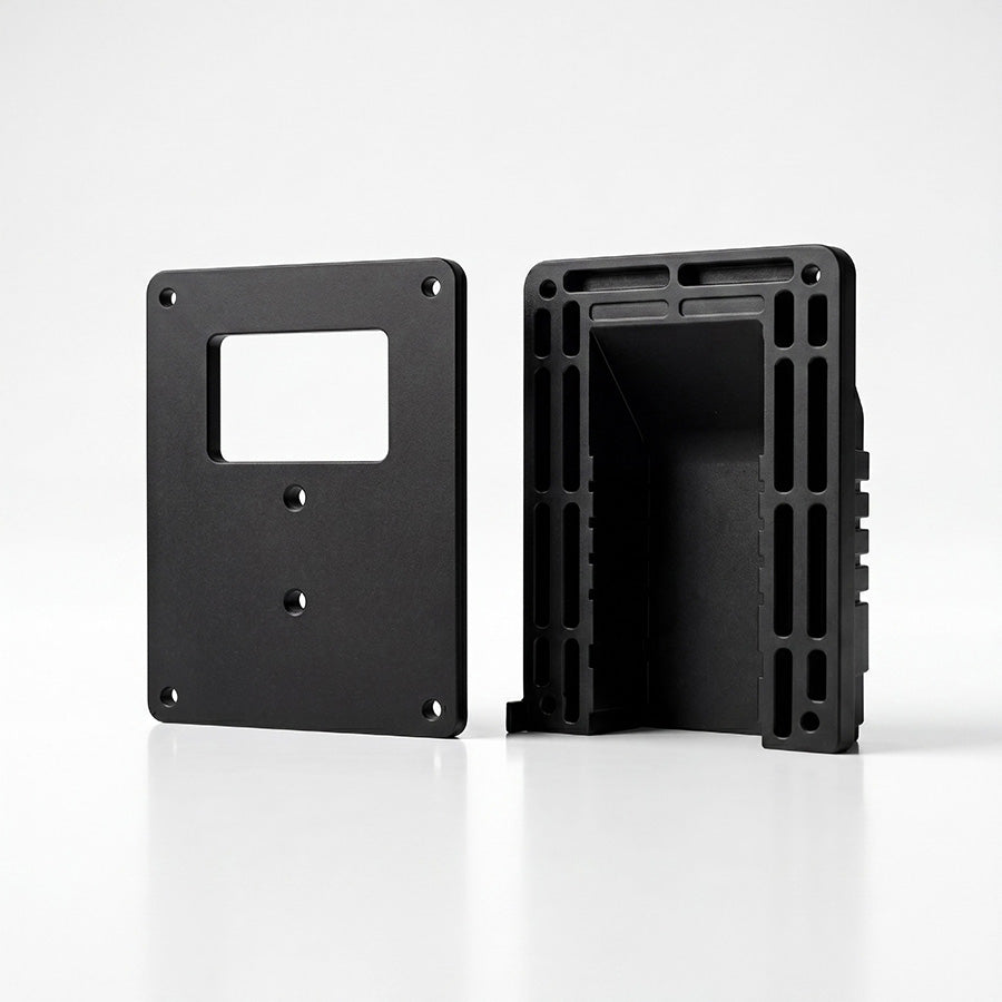 Black nylon Anderson plug mounting plate and holder