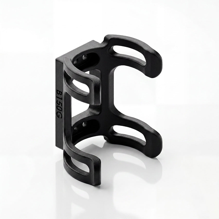 PowerRoo nylon can holder showing pre-drilled mounting holes