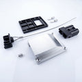 Silver billet aluminium 50A Anderson plug surface mount kit components