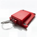 Red nylon Anderson cover and base shown together