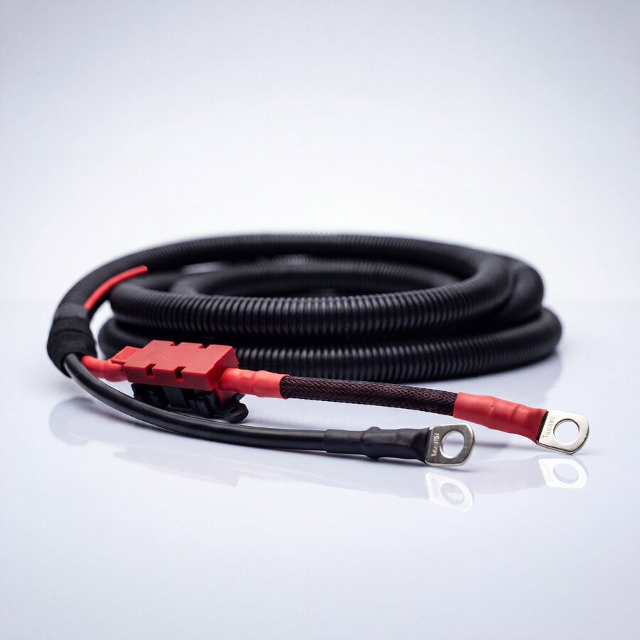 50A MIDI fuse holder block on premium braided 6B&S cable
